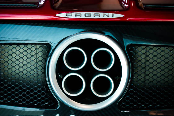 Exhaust tubes of a Pagani Car