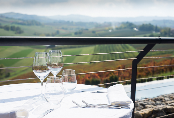 The view from the terrace of Opera 2 restaurant in Italy